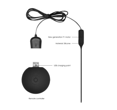 Silikonowa wtyczka wibrująca z pilotem