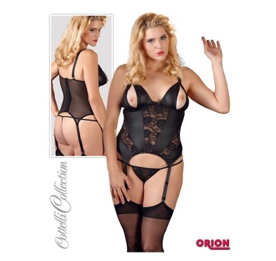 Cottelli CURVES - Seksowna Koszulka Z Rozcięciem Na Miseczkach + Stringi XL Cottelli CURVES - Seksowna Koszulka Z Rozcięciem Na Miseczkach + Stringi XL