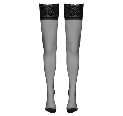 Cottelli LEGWEAR - Pończochy Podtrzymujące Z Ozdobnym Szwem I Koronką 3 Cottelli LEGWEAR - Pończochy Podtrzymujące Z Ozdobnym Szwem I Koronką 3