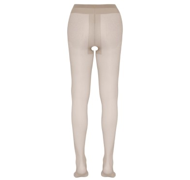 Cottelli LEGWEAR - Seksowne Beżowe Rajstopy Bez Krocza XL