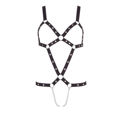 Bad Kitty - Seksowne Body Z Paseczków Otwarte Czarne S-L Bad Kitty - Seksowne Body Z Paseczków Otwarte Czarne S-L
