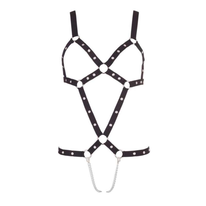 Bad Kitty - Seksowne Body Z Paseczków Otwarte Czarne S-L Bad Kitty - Seksowne Body Z Paseczków Otwarte Czarne S-L