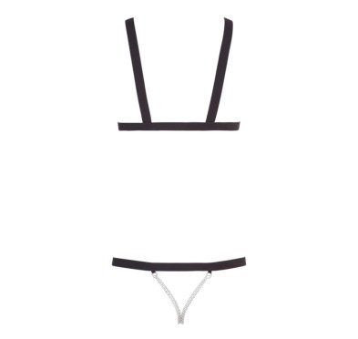 Bad Kitty - Seksowne Body Z Paseczków Otwarte Czarne S-L Bad Kitty - Seksowne Body Z Paseczków Otwarte Czarne S-L