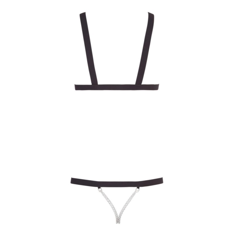 Bad Kitty - Seksowne Body Z Paseczków Otwarte Czarne S-L Bad Kitty - Seksowne Body Z Paseczków Otwarte Czarne S-L