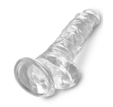 King Cock Clear - Realistyczne Dildo Z Jądrami I Przyssawką Przezroczyste 20 CM King Cock Clear - Realistyczne Dildo Z Jądrami I Przyssawką Przezroczyste 20 CM