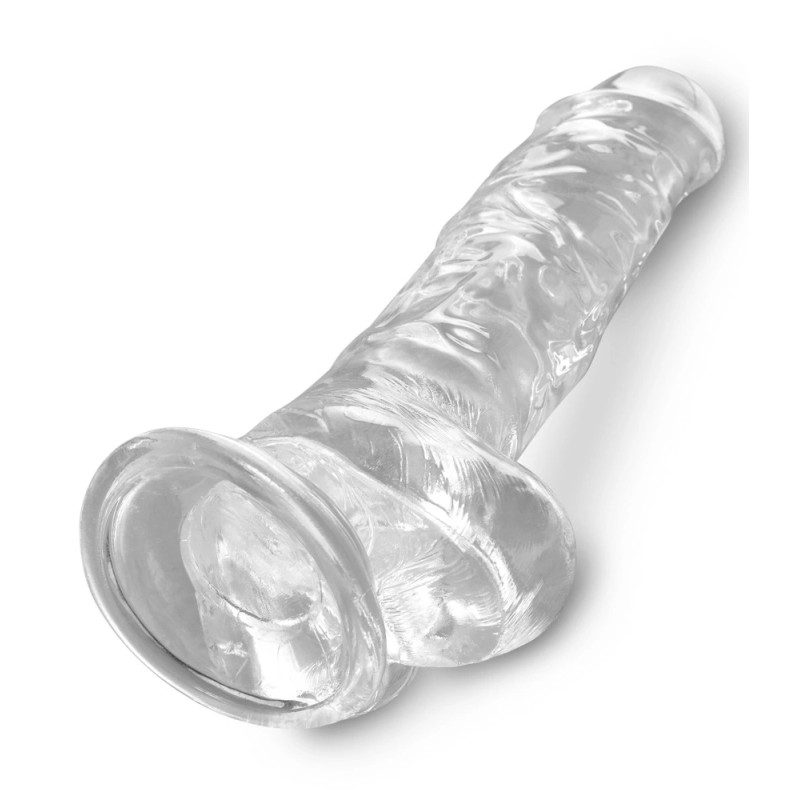 King Cock Clear - Realistyczne Dildo Z Jądrami I Przyssawką Przezroczyste 20 CM King Cock Clear - Realistyczne Dildo Z Jądrami I Przyssawką Przezroczyste 20 CM