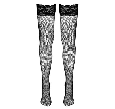 Cottelli LEGWEAR - Pończochy Kabaretki Z Koronką Czarne S Cottelli LEGWEAR - Pończochy Kabaretki Z Koronką Czarne S