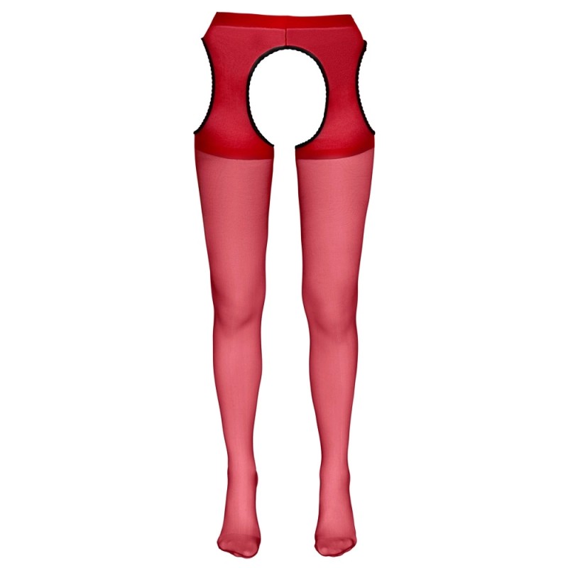 Cottelli LEGWEAR - Czerwone Rajstopy Z Pasem Do Pończoch S/M Cottelli LEGWEAR - Czerwone Rajstopy Z Pasem Do Pończoch S/M