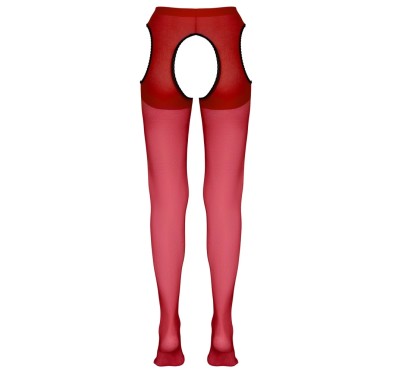 Cottelli LEGWEAR - Czerwone Rajstopy Z Pasem Do Pończoch S/M Cottelli LEGWEAR - Czerwone Rajstopy Z Pasem Do Pończoch S/M