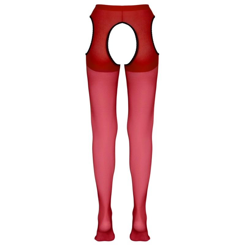 Cottelli LEGWEAR - Czerwone Rajstopy Z Pasem Do Pończoch S/M Cottelli LEGWEAR - Czerwone Rajstopy Z Pasem Do Pończoch S/M