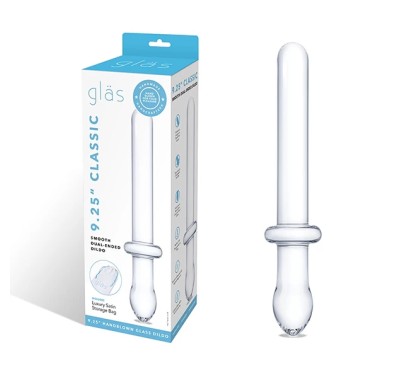 Glas - Klasyczne Szklane Gładkie Dwustronne Dildo Classic