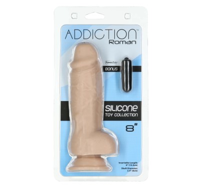 Addiction - Grube Dildo Roman 20 cm Beżowe