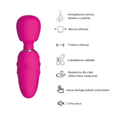 Masażer - Nomi Tang Pocket Wand Hot Pink