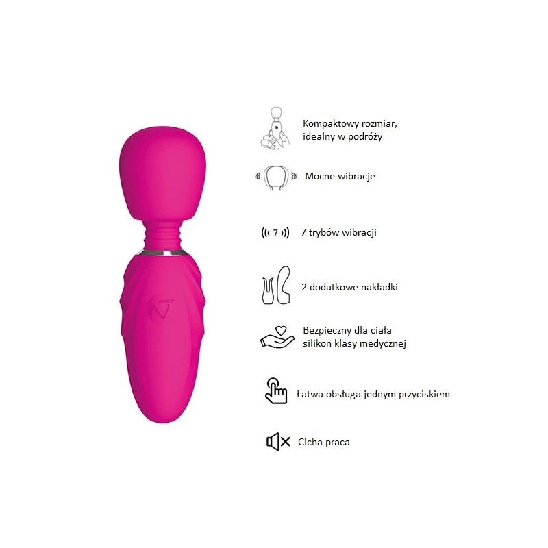 Masażer - Nomi Tang Pocket Wand Hot Pink