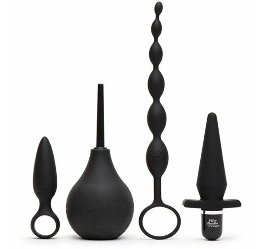 Zestaw akcesoriów - Fifty Shades of Grey Pleasure Overload Starter Anal Kit (4 piece kit)