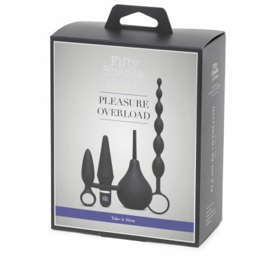 Zestaw akcesoriów - Fifty Shades of Grey Pleasure Overload Starter Anal Kit (4 piece kit)