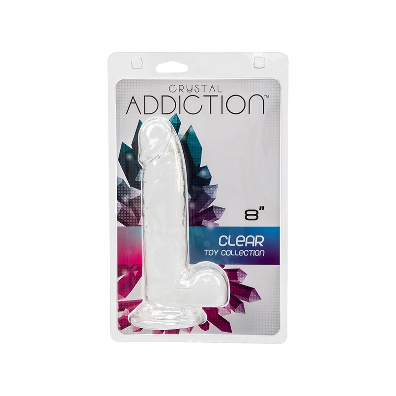 Dildo - Addiction Crystal Addiction Clear Dong 20 cm