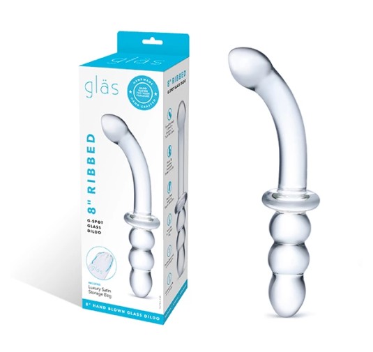 Szklane dildo - Glas Ribbed G-Spot