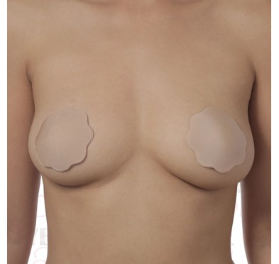 Osłonki na sutki - Bye Bra Fabric Nipple Covers Nude 1 para