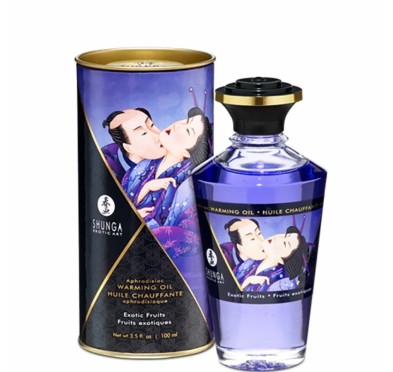 Rozgrzewający olejek do masażu - Shunga Aphrodisiac Warming Oil Exotic Fruits 100 ml