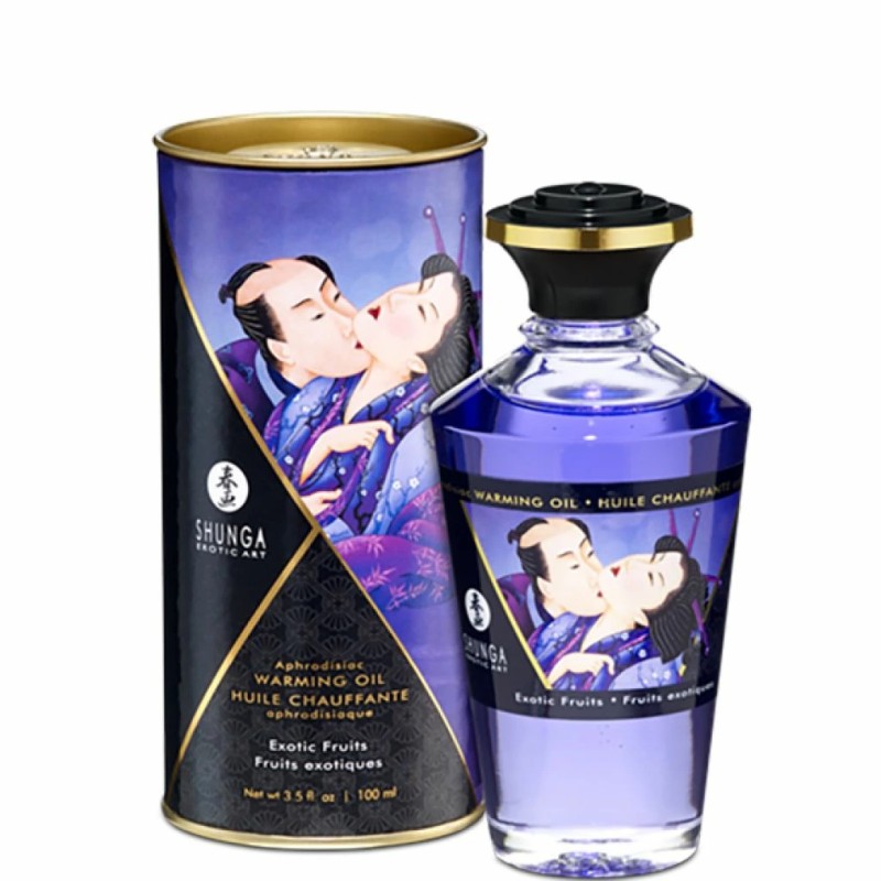 Rozgrzewający olejek do masażu - Shunga Aphrodisiac Warming Oil Exotic Fruits 100 ml