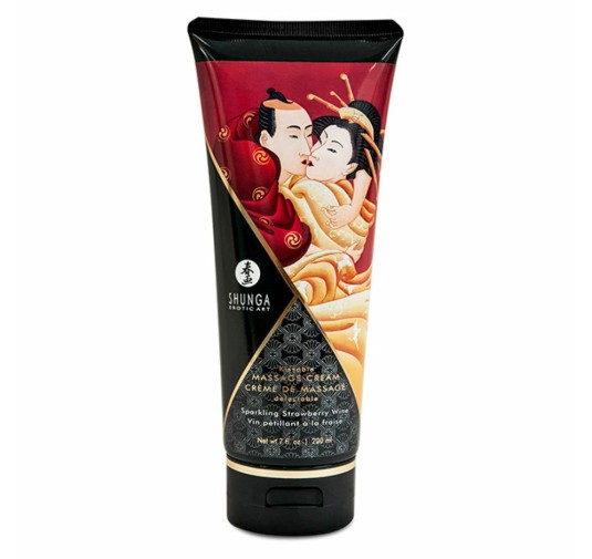 Krem do masażu - Shunga Massage Cream Sparkling Strawberry Wine 200 ml