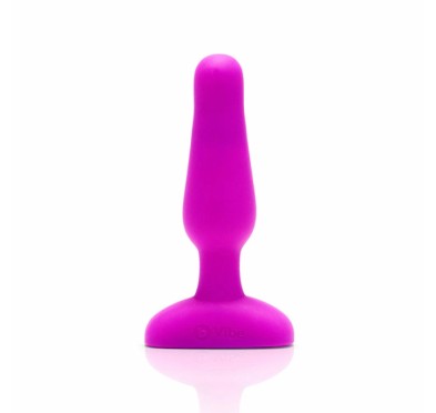 Zdalnie sterowany plug analny - B-Vibe Novice Plug Fuchsia