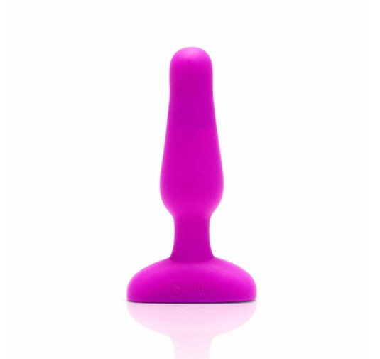 Zdalnie sterowany plug analny - B-Vibe Novice Plug Fuchsia