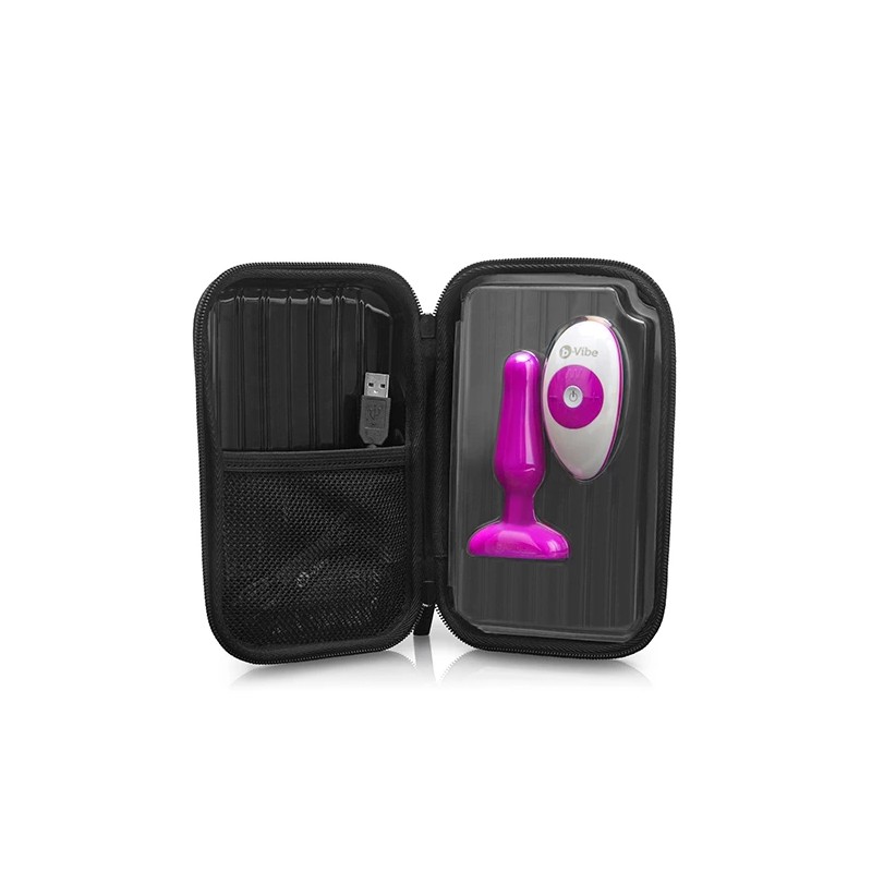 Zdalnie sterowany plug analny - B-Vibe Novice Plug Fuchsia