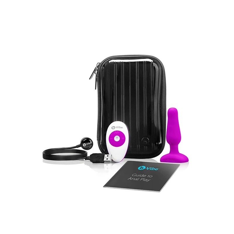 Zdalnie sterowany plug analny - B-Vibe Novice Plug Fuchsia