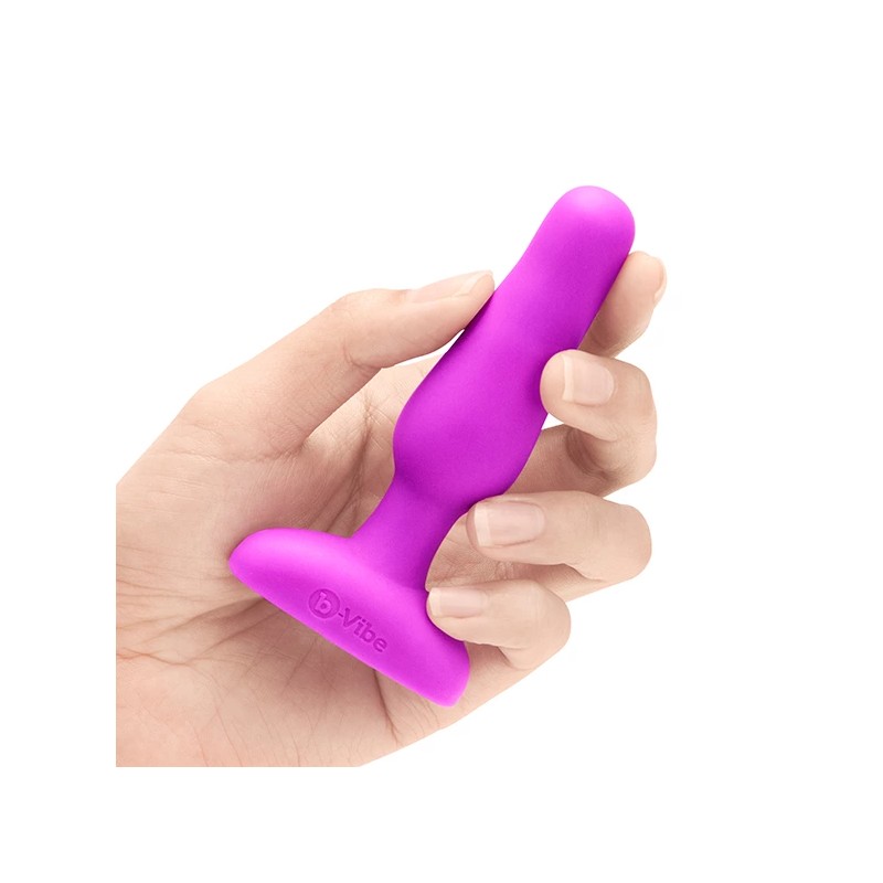 Zdalnie sterowany plug analny - B-Vibe Novice Plug Fuchsia