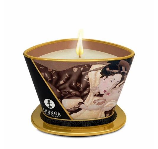 Świeca do masażu - Shunga Excitation Chocolate 170 ml