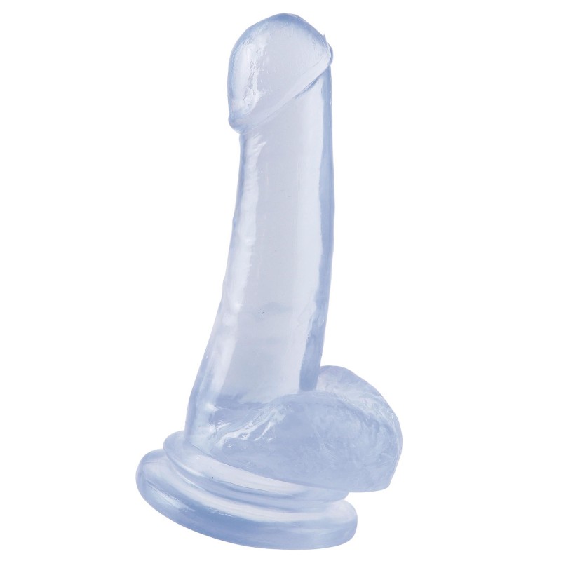 Przezroczyste duże dildo penis z przyssawką 20 cm Przezroczyste duże dildo penis z przyssawką 20 cm