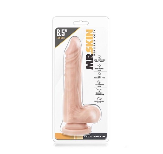 Naturalne dildo jak penis na przyssawce sex 19cm