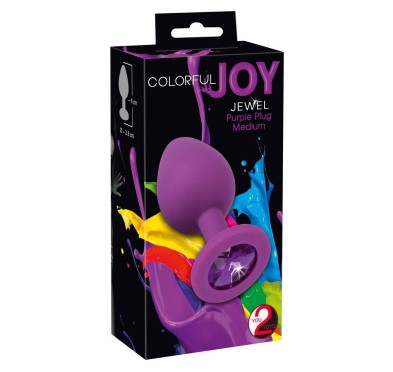 Silikonowy plug korek analny z kamyczkiem sex 7cm
