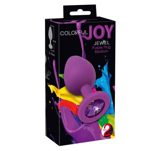 Silikonowy plug korek analny z kamyczkiem sex 7cm