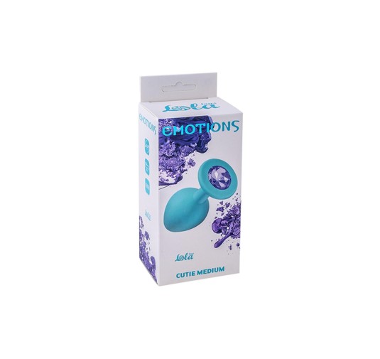Silikonowy korek analny z kamieniem ozdobnym 8cm
