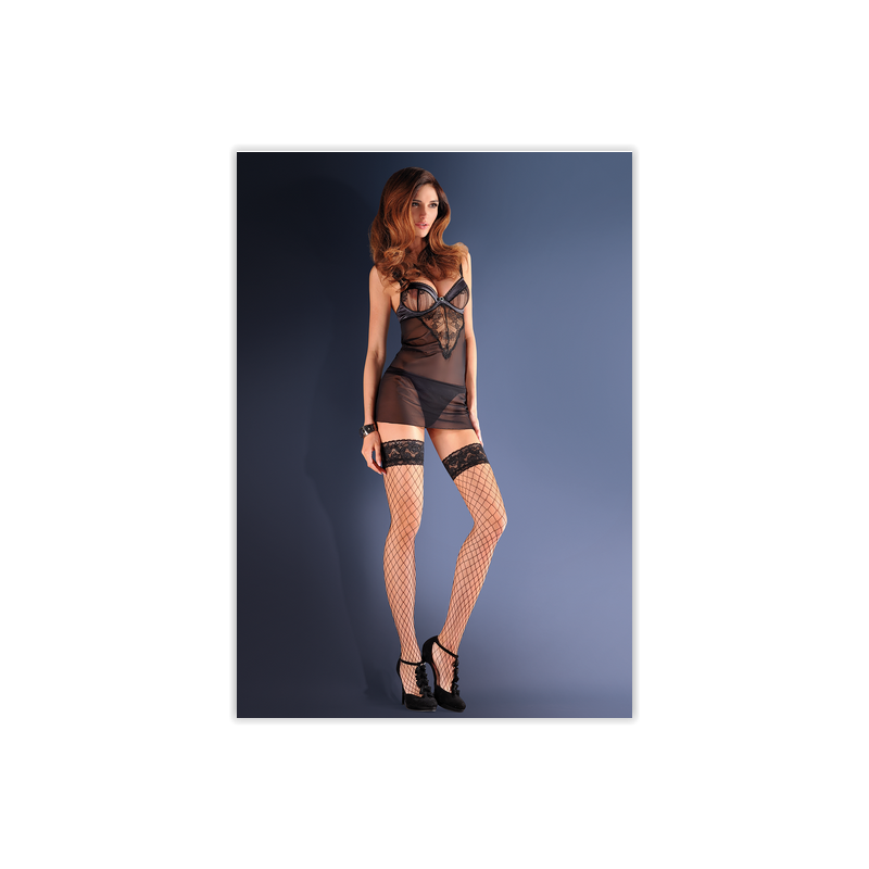 Bielizna-Pończochy kabaretka EROTICA CALZE 153 Czerwone S/M