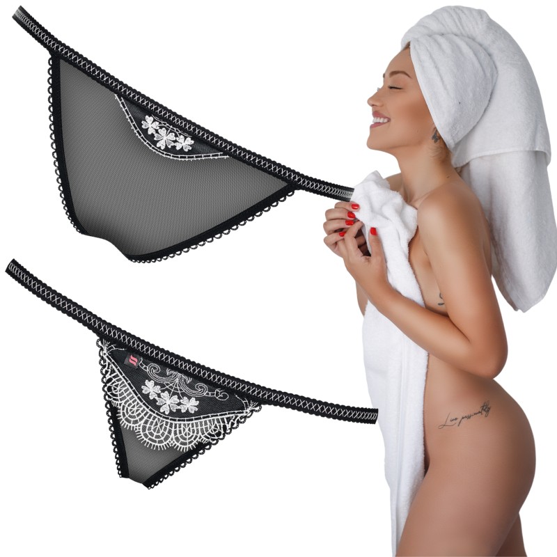 Majtki erotyczne koronkowe zdobione obsessive l/xl Majtki erotyczne koronkowe zdobione obsessive l/xl