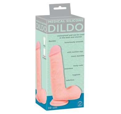 Duże grube dildo jak żywy penis na przyssawce 20cm