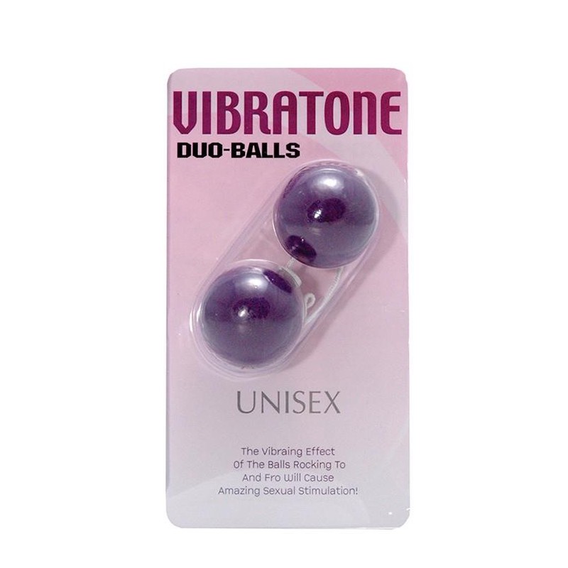 Kulki-VIBRATONE DUO BALLS PURPLE BLISTERCARD
