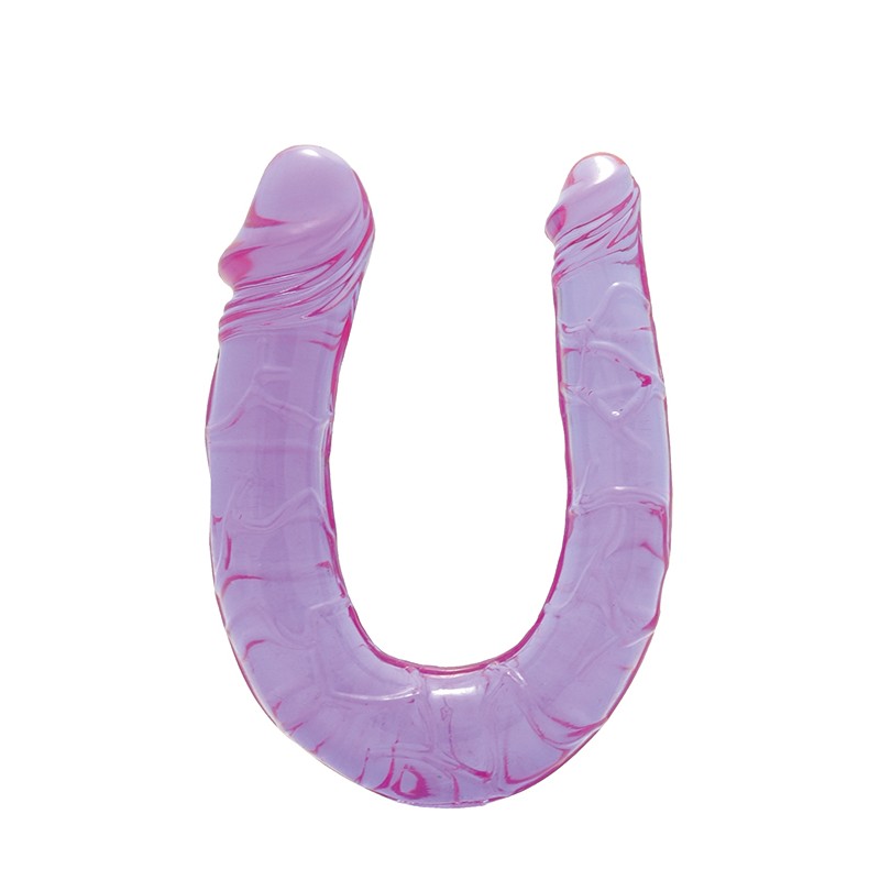 Silikonowe dildo dwie końcówki elastyczne 30cm