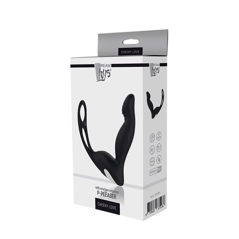 Czarny gładki silikonowy masażer prostaty Czarny gładki silikonowy masażer prostaty