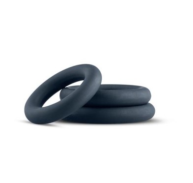 3-Piece Cock Ring Set - Grey