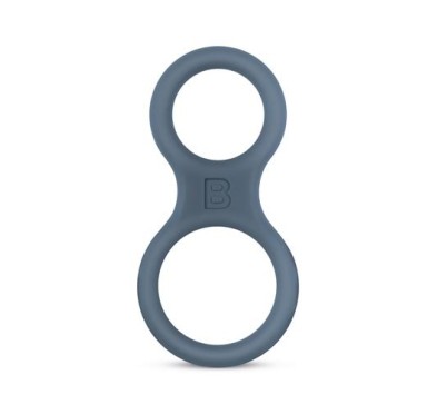 Boners Silicone Cock Ring And Ball Stretcher - Grey
