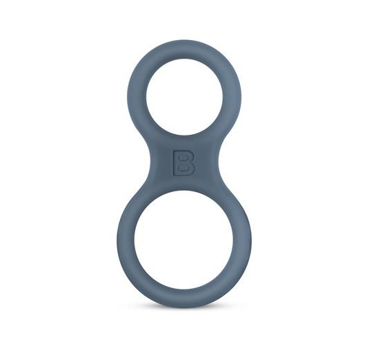 Boners Silicone Cock Ring And Ball Stretcher - Grey
