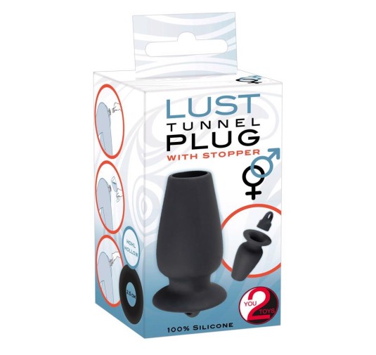 Korek analny otwarta zatyczka plug tunel sex 10cm