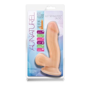 Giętkie miękkie dildo z mocną przyssawką 16,5 cm