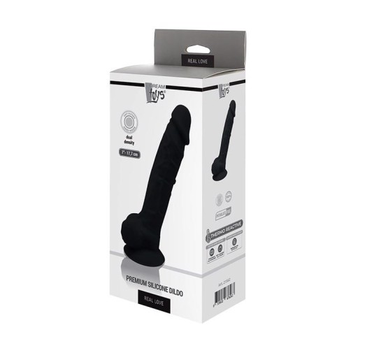 Silikonowe realistyczne dildo jądra przyssawka 17c