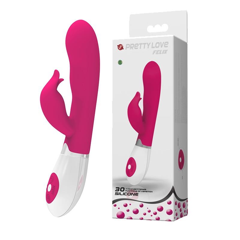 Wibrator ze stymulatorem łechtaczki 20cm 30trybów Wibrator ze stymulatorem łechtaczki 20cm 30trybów